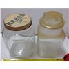 Image 1 : Glass Nabob Coffee Jar, and rectangular glass jar