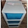 Image 2 : 3 tier plastic storage unit + books 14.5"D x 12.5"W x 24"H