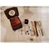 Image 1 : Jewlery box, costume jewlery & watch