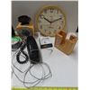 Image 2 : Lot of household items (Phone + Duck tape + animal food dish + Recipe holder + clock + weigh scale, 