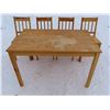 Image 1 : wooden table & 4 wooden chairs