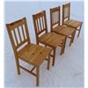 Image 6 : wooden table & 4 wooden chairs