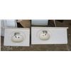 Image 1 : 2 Bathroom Counter Tops & Sinks - 31 1/2" x 23" & 41 1/2" x 23"