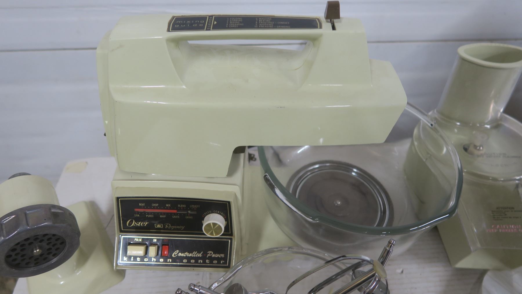 Vintage Oster Kitchen Center - Stand Mixer/Blender/Meat Grinder/Slicer ... Vintage Oster Kitchen Center - Stand Mixer/Blender/Meat Grinder/Slicer ...