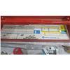 Image 5 : Tool Box Tray with Misc. Tools, Saw Blades, Level, Furniture Legs, Etc.