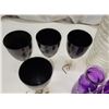 Image 3 : Huge lot of Assorted Glasswares - Purple jars, Black wine glasses, large vase, etc