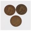 Image 2 : #72 LOT OF 3 BRITISH PENNY COINS 1911 1912 1913
