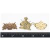 Image 1 : #230 LOT OF 3 CANADIAN MILITARY COLLAR INSIGNIA