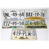 Image 1 : #868 LOT OF 5 MEXICAN LICENSE PLATES VARIOUS