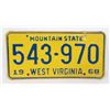 Image 1 : #895  WEST VIRGINIA MOUNTAIN STATE 543-970 1968