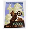 Image 1 : #920  MODERN REPRINT POSTER WW2 CANADA'S NEW