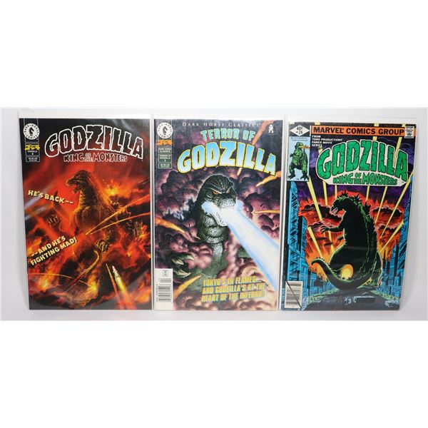 3 GODZILLA COMICS