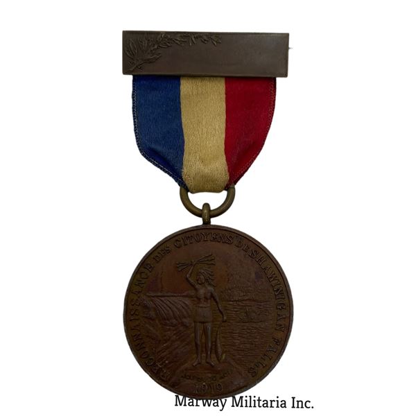 WW1 Welcome Home Medal Shawinigan Falls PQ