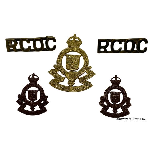 Royal Canadian Ordnance Corps Badge Lot