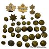 Image 1 : Lot of Canadian Military Badges & Uniform Buttons