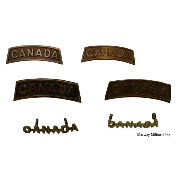 Lot of WW1 / WW2 Canada General Service Shoulder Titles