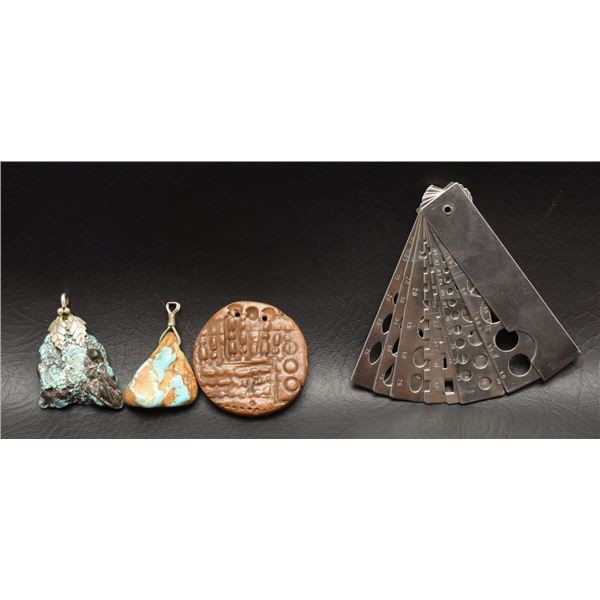 NAVAJO INDIAN PENDANTS AND MISC.