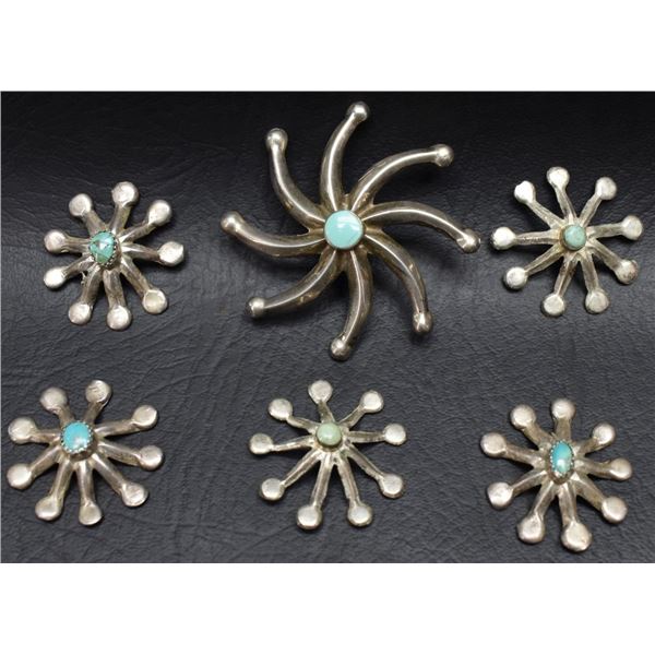 NAVAJO INDIAN PIN AND BUTTONS