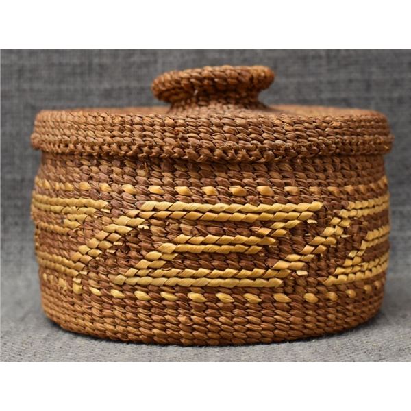 HAIDA INDIAN LIDDED BASKET
