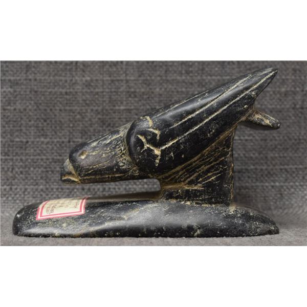 MID WEST STEATITE EFFIGY PLATFORM PIPE