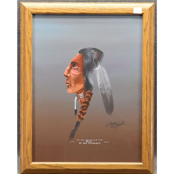 CREEK INDIAN PAINTING ( JONNY HAWK )