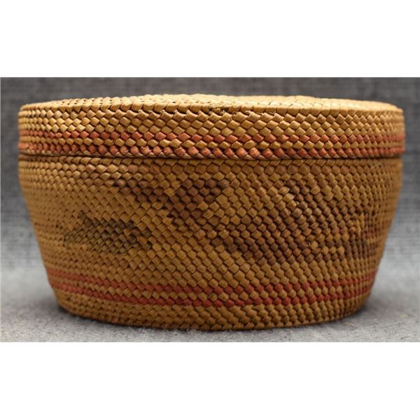 NOOTKA/MAKAH LIDDED BASKET