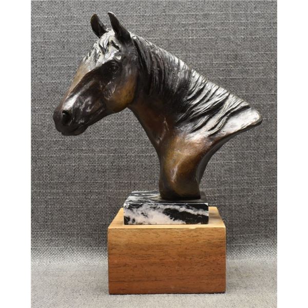 WESTERN HORSE HEAD BRONZE (LESTER)