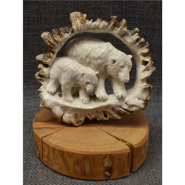 MOOSE ANTLER CARVING