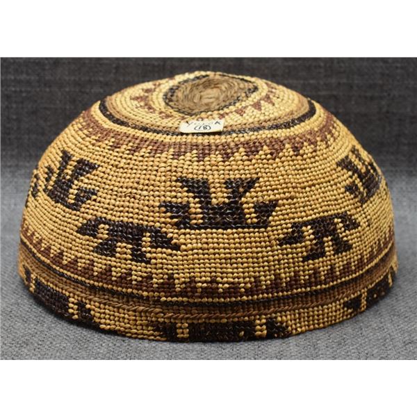 YUROK INDIAN BASKETRY HAT
