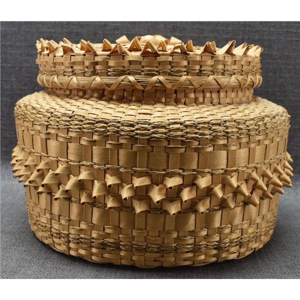 PENOBSCOT INDIAN LIDDED BASKET