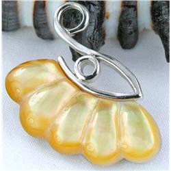 23ctw  Mother Of Pearl Gold Vermeil Pendant (JEW-1297)