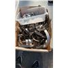 Image 2 : 2 BINS AND BOX OF MOUSE TRAPS, TUBING AND DUCT CLAMPS