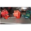 Image 1 : HOMELITE GAS CHAINSAW, WEEDEATER ELECTRIC LEAFBLOWER AND 2 GAS CANS
