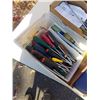 Image 3 : 2 BINS OF HAND TOOLS, SOCKETS, CONTOUR GUAGE AND MORE