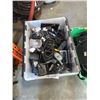 Image 2 : 2 TOTES OF AC CHARGERS, POWER STRIPS AND MORE