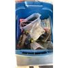 Image 9 : TOTE AND 3 BINS OF HOME RENO SUPPLIES