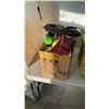 Image 5 : BOX AND TOTE OF SHOP FLUIDS, GAS HOSE
