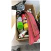 Image 8 : BOX AND TOTE OF SHOP FLUIDS, GAS HOSE