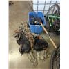 Image 1 : YUKON CAMO COAT WITH SHAKESPERE HIP PACK, 10FT 6' FISHING ROD, TOTE OF AIR MATTRESS AND MORE