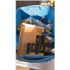Image 2 : TOTE OF PIPE CLAMP SETS, GRINDING WHEEL, WIRE WHEEL AND MORE