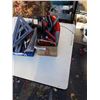 Image 2 : LOT OF MEASURING SQUARES, HAND SAWS, FISH TAPES, BITS