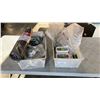 Image 1 : 2 BINS OF BRACKETS, FASTENERS AND TOOL MAT