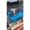 Image 2 : ELECTRIC COOLANT PUMP, BIN OF NEW FILTERS AND TRAILER JACK