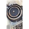 Image 8 : 2 BINS OF SPOKE SCREWING MACHINE, DIES, MOUNTING PLATE AND TOOLS