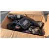Image 2 : BOX AND BIN OF POWER TOOLS AND CLAMPS
