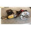 Image 1 : 3 POWER TOOLS SKILSAW, ANGLE GRINDER AND DRILL