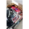 Image 2 : BOX OF CURLING GEAR - PANTS, GLOVES, BROOM HEADS