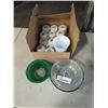 Image 1 : PYREX BOWLS WITH BOX OF DUDSON STOKE ON TRENT MUGS AND VASE