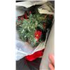 Image 8 : 6.5 FOOT ARTIFICIAL CHRISTMAS TREE AND 4 BAGS OF XMAS DECOR