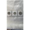 Image 2 : 3 CANADIAN LOW MINTAGE WW2 COINS 1937, 1938, 1939 .800 SILVER